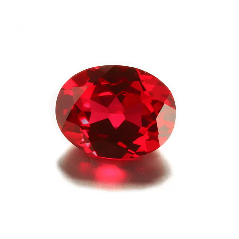 Pigeon Blood Red Oval Cut Lab Grown Ruby Gemstone Stone