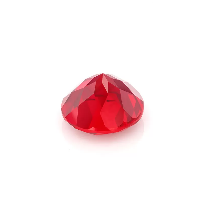 Pigeon Blood Red Round Brilliant Cut Lab Grown Ruby Gemstone Stone