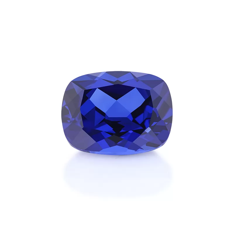 Royal Blue Color Cushion Cut Lab Grown Sapphire