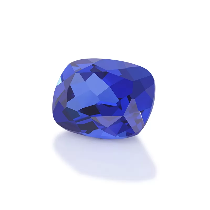 Royal Blue Color Cushion Cut Lab Grown Sapphire