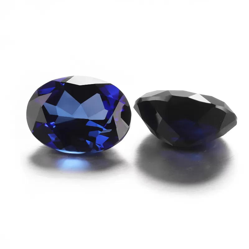 Royal Blue Color Oval Cut Lab Grown Sapphire