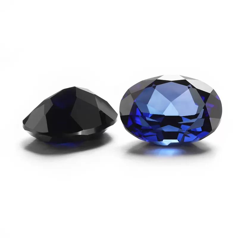 Royal Blue Color Oval Cut Lab Grown Sapphire