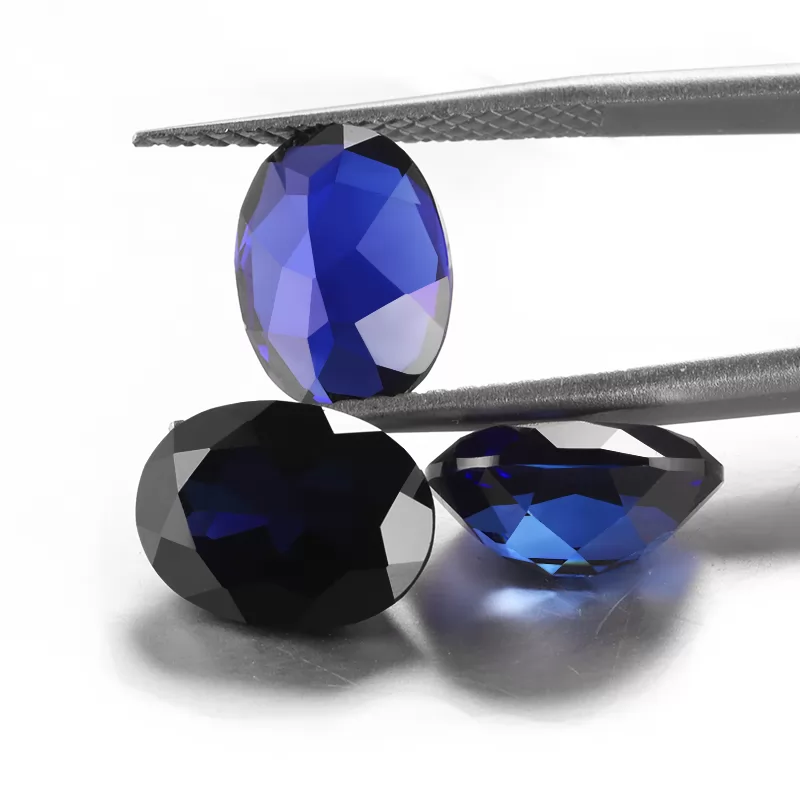 Royal Blue Color Oval Cut Lab Grown Sapphire