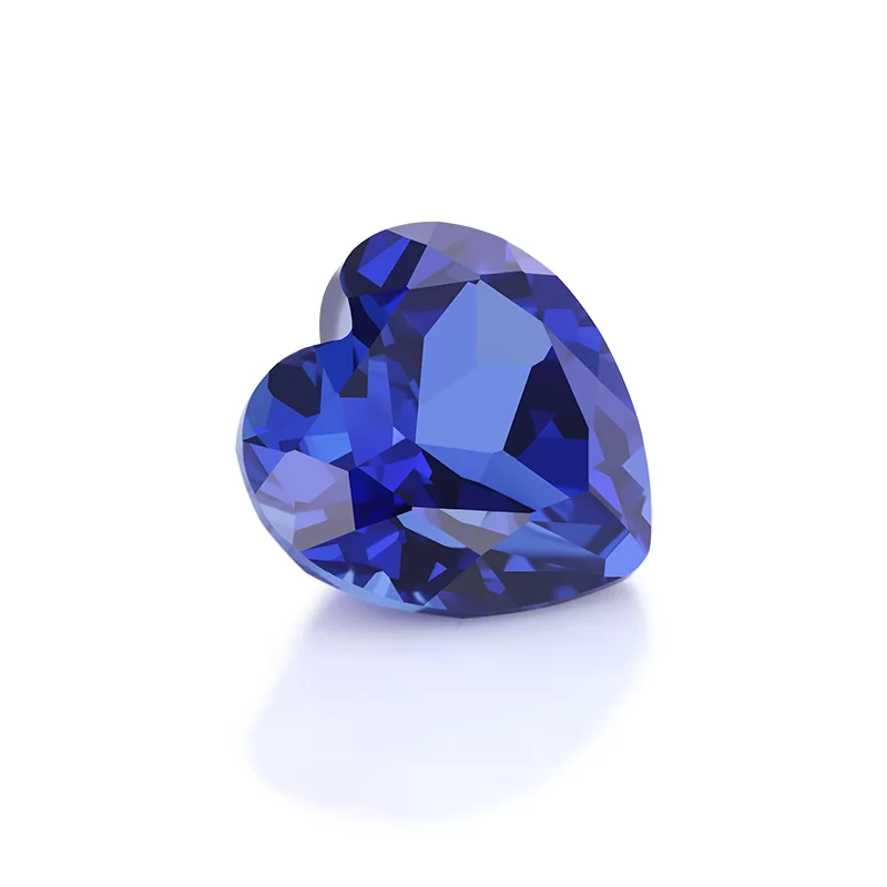 Royal Blue Color Heart Cut Lab Grown Sapphire