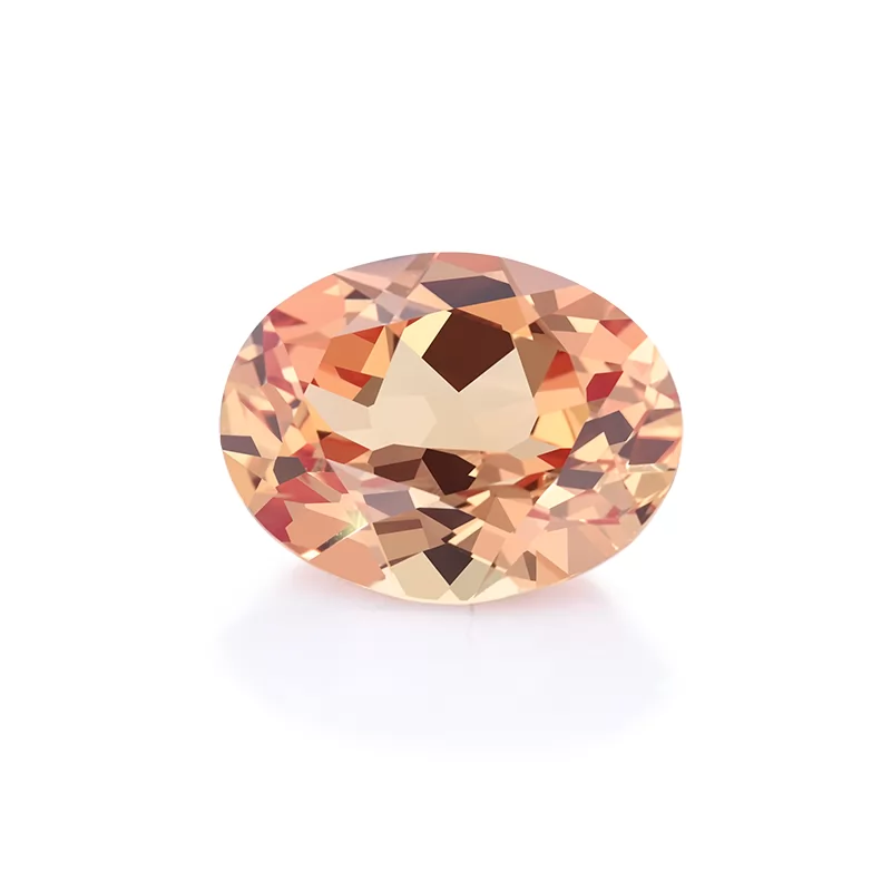 Orange Color Oval Cut Lab Grown Sapphire