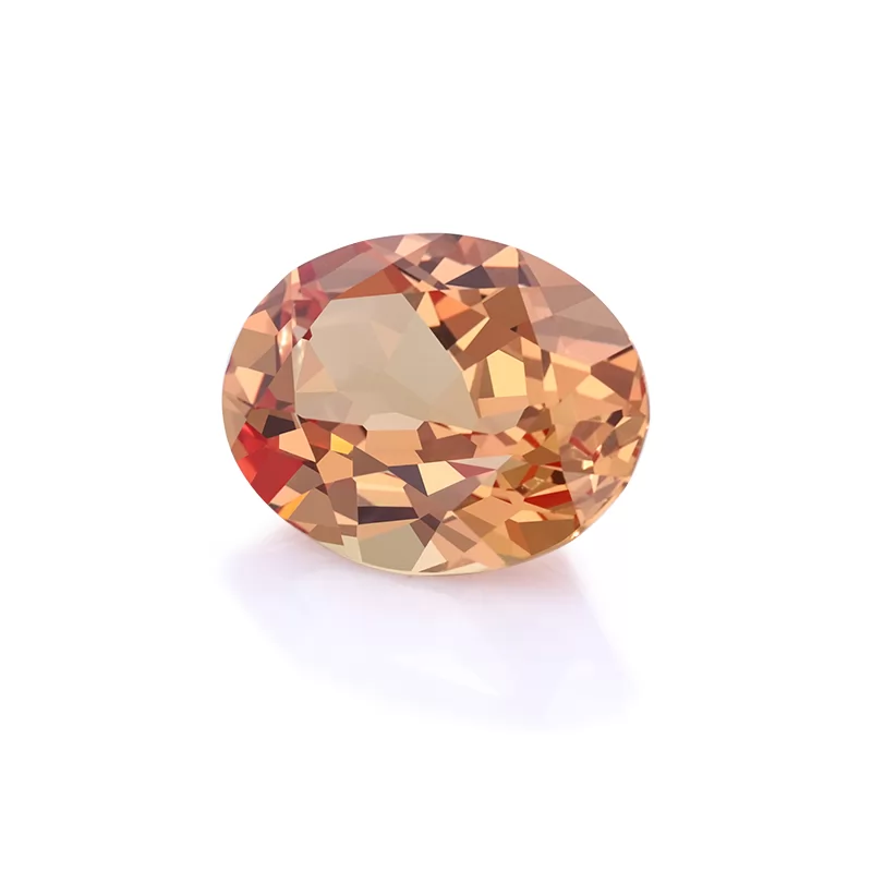 Orange Color Oval Cut Lab Grown Sapphire