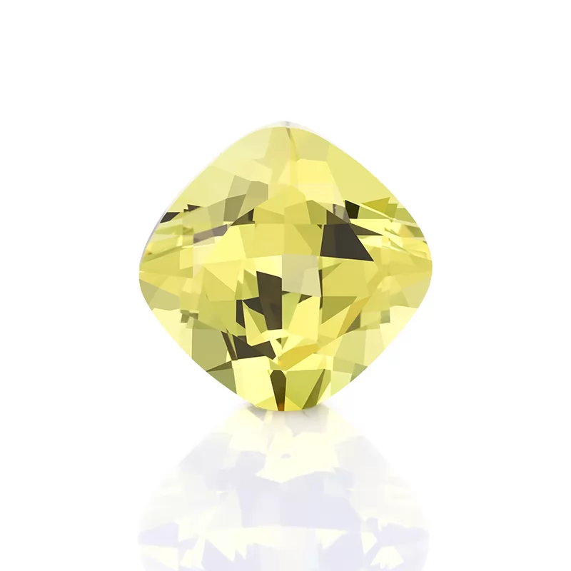 Yellow Color Cushion Cut Lab Grown Sapphire