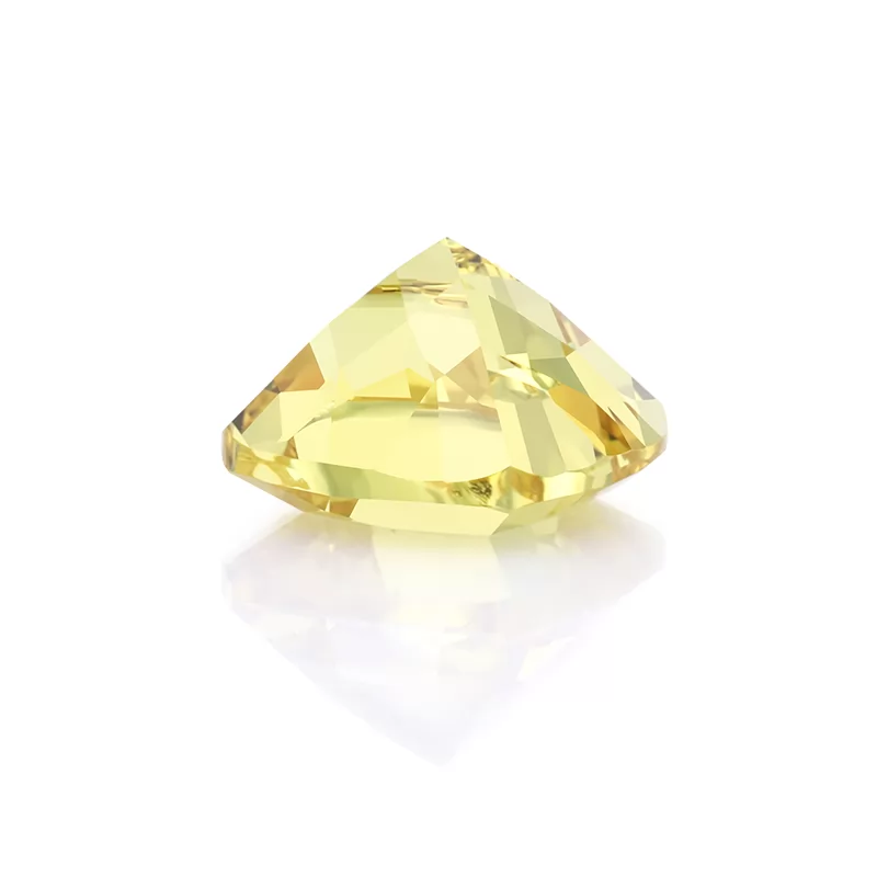 Yellow Color Cushion Cut Lab Grown Sapphire