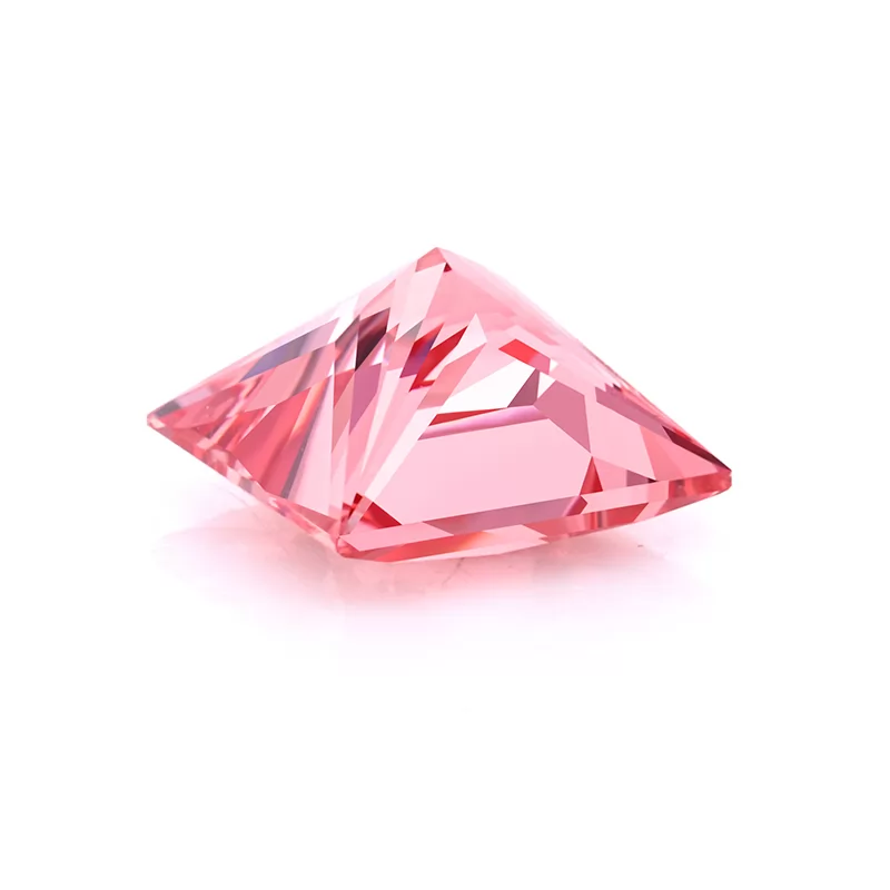 Padparadscha Color Princess Cut Lab Grown Sapphire