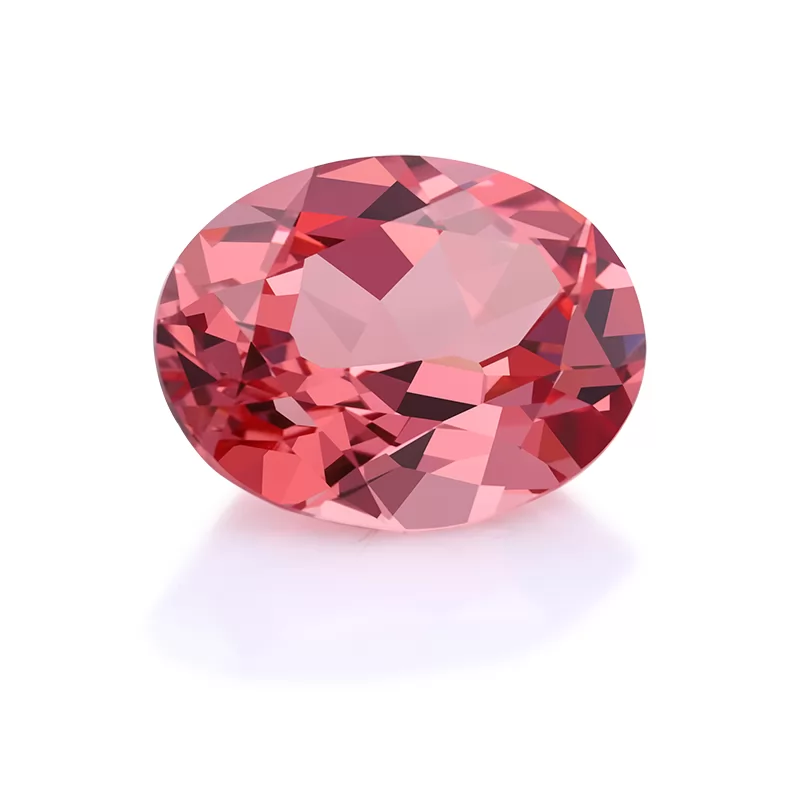 Padparadscha Color Oval Cut Lab Grown Sapphire