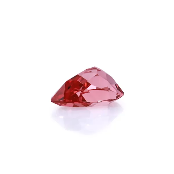 Padparadscha Color Pear Cut Lab Grown Sapphire