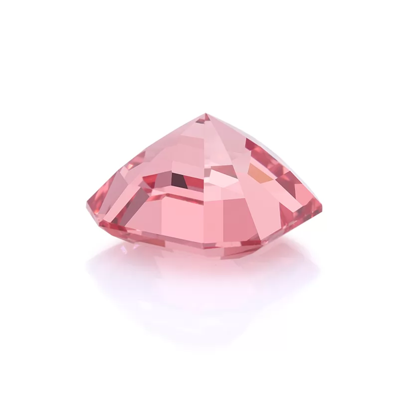 Padparadscha Color Asscher Cut Lab Grown Sapphire