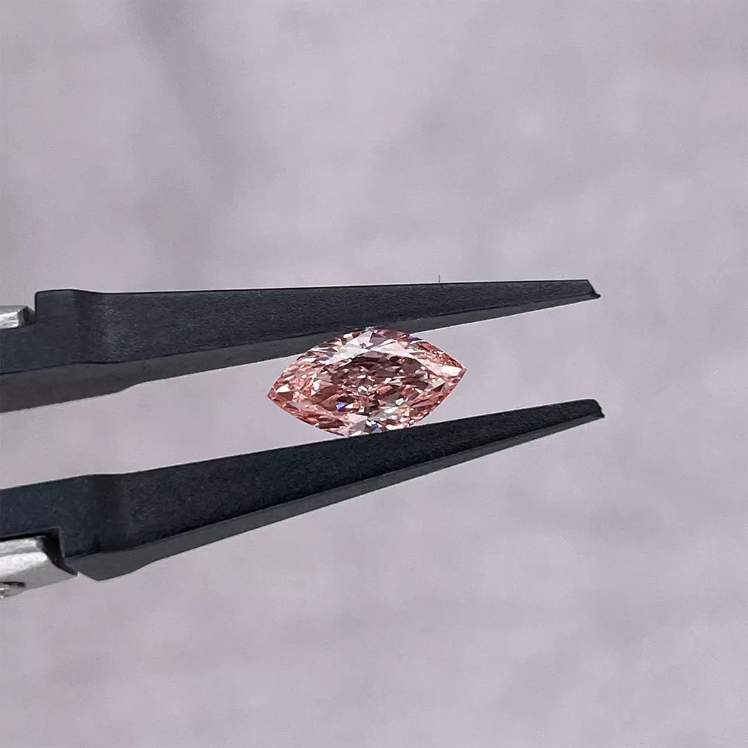 Pink Color 0.3ct to 0.7ct Marquise Cut Lab Grown Diamond
