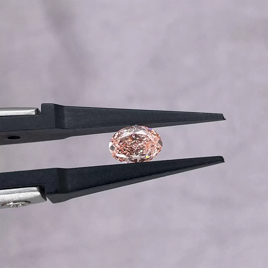Pink Color 0.25ct to 1.07ct Oval Cut Lab Grown Diamond