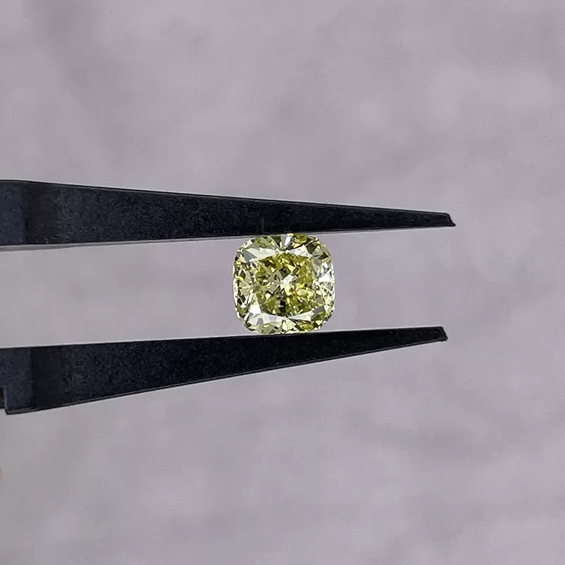 Yellow Color 0.27ct to 2.19ct Cushion Cut Lab Grown Diamond