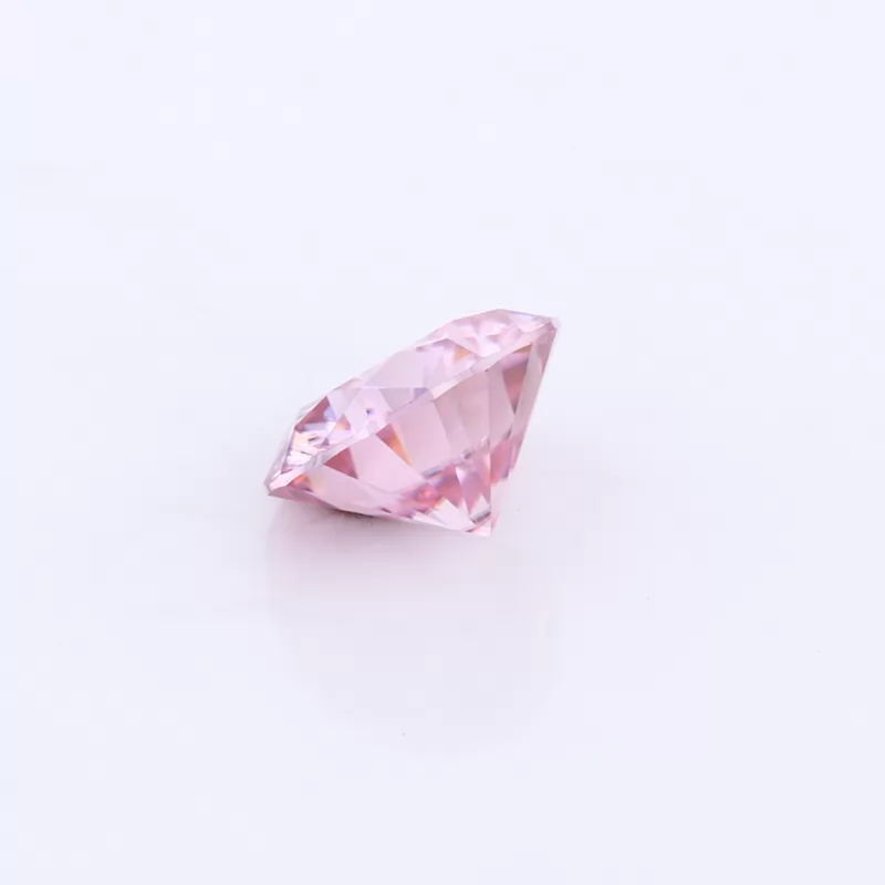 8mm 2ct Pink Color Round Brilliant Cut Moissanite