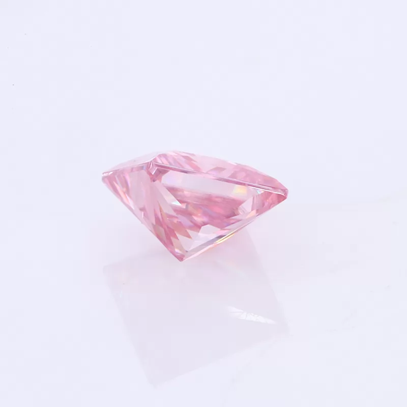 Pink Color Princess Cut Moissanite