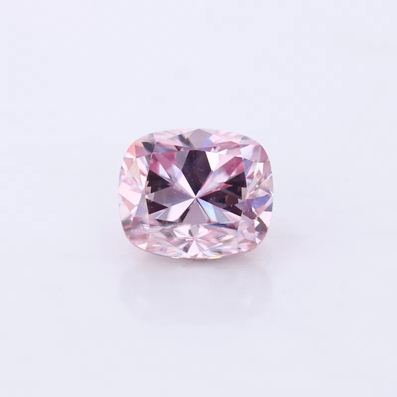 Pink Color Long Cushion Cut Moissanite