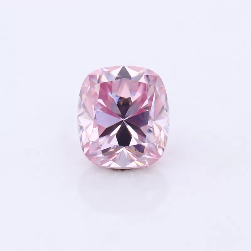 Pink Color Long Cushion Cut Moissanite