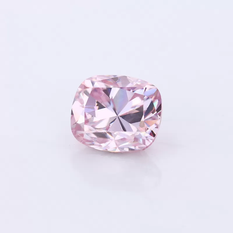 Pink Color Long Cushion Cut Moissanite