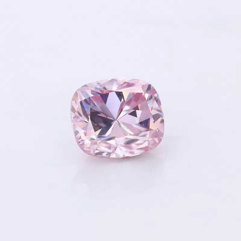 Pink Color Long Cushion Cut Moissanite