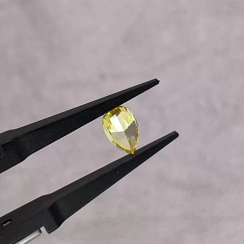 Yellow Color 0.05ct to 1.51ct Pear Cut Lab Grown Diamond