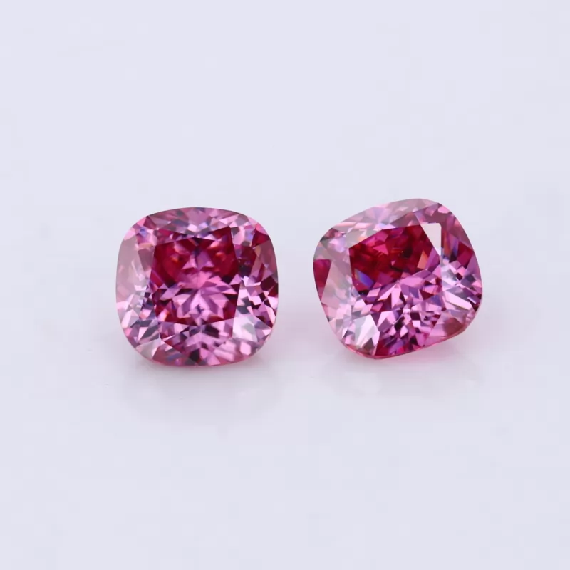 Cushion Cut Pink Color Moissanite