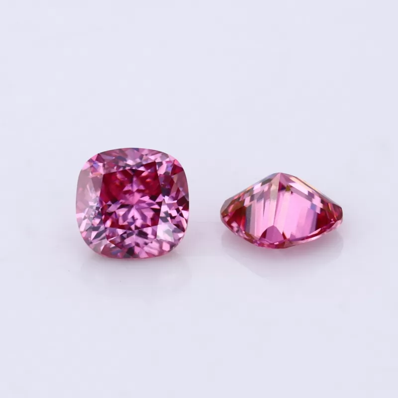 Cushion Cut Pink Color Moissanite