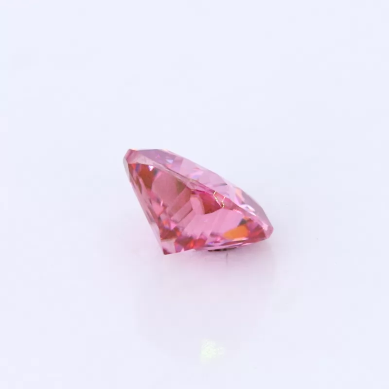 Pink Color Cushion Cut Moissanite Diamond