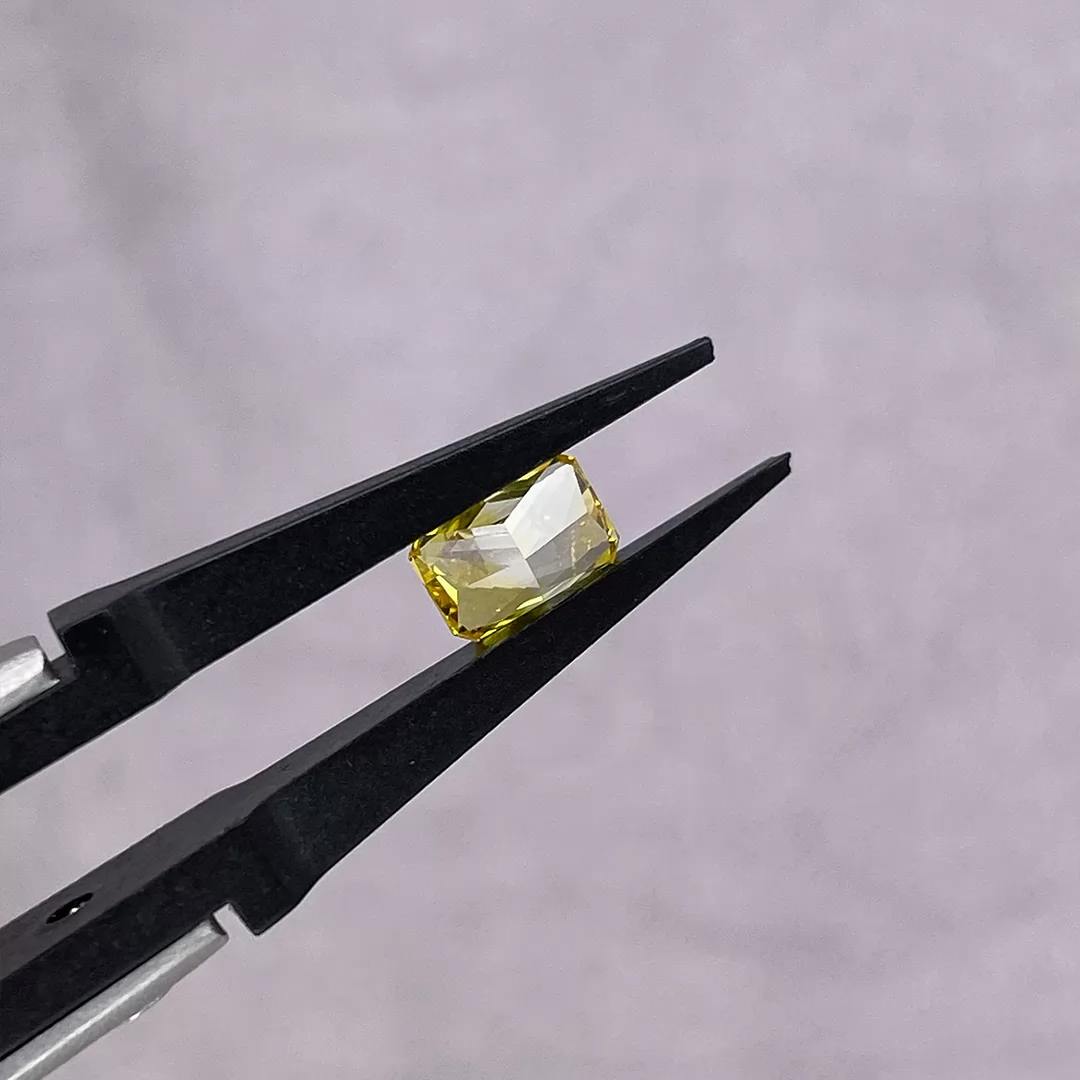 0.13ct to 0.87ct Yellow Color Radiant Cut Lab Grown Diamond