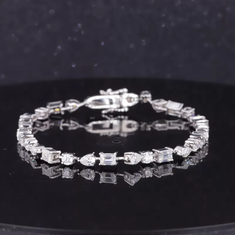 Fancy Shape Moissanite Tennis Bracelets