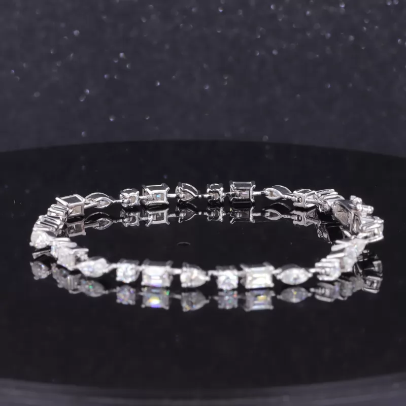 Fancy Shape Moissanite Tennis Bracelets