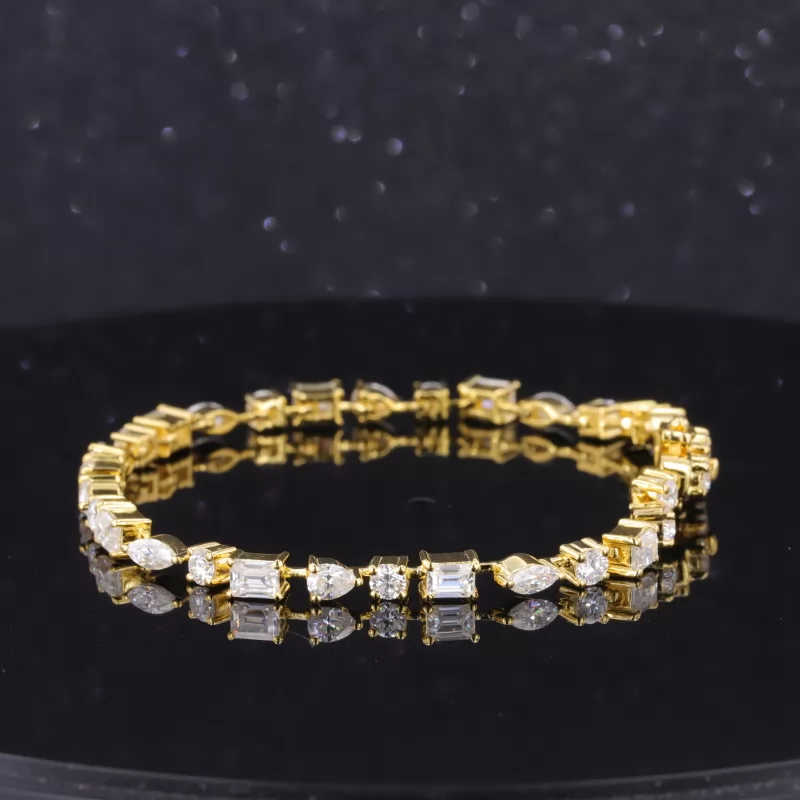 Fancy Shape Moissanite Tennis Bracelets