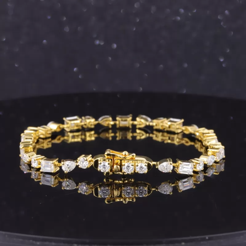 Fancy Shape Moissanite Tennis Bracelets