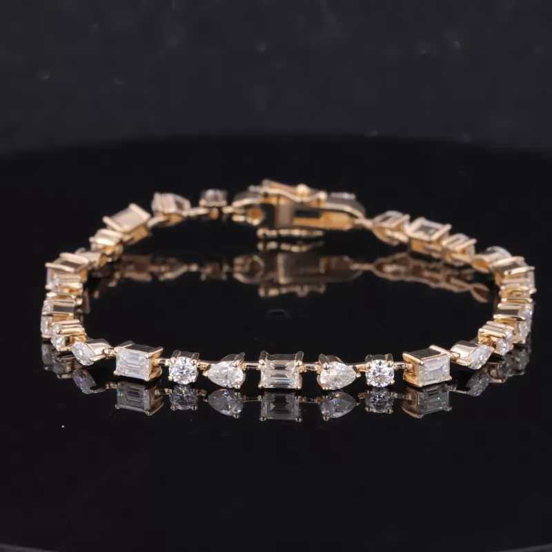 Fancy Shape Moissanite Tennis Bracelets