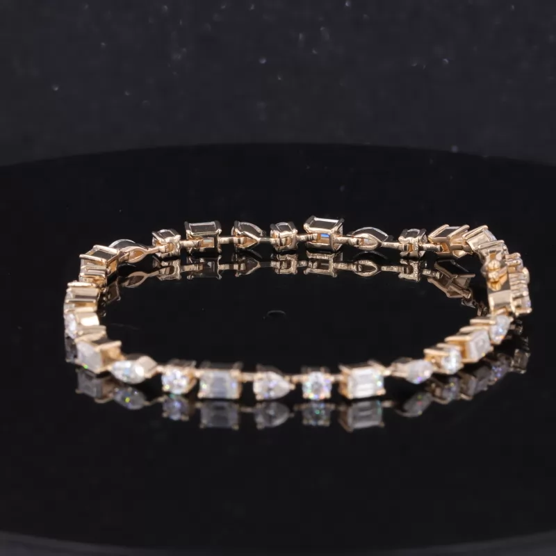 Fancy Shape Moissanite Tennis Bracelets