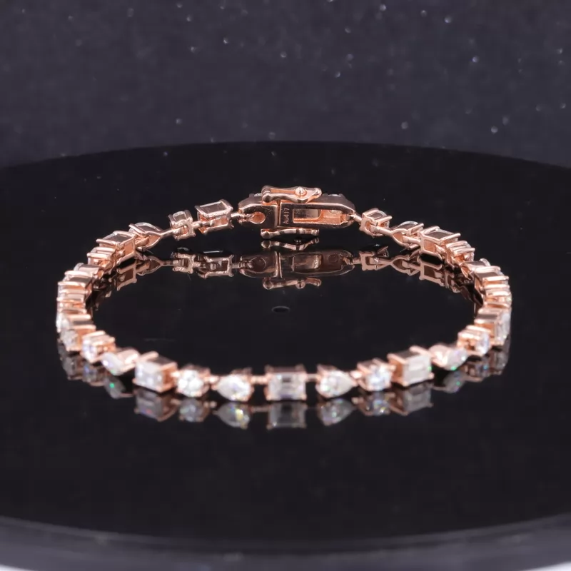 Fancy Shape Moissanite Tennis Bracelets