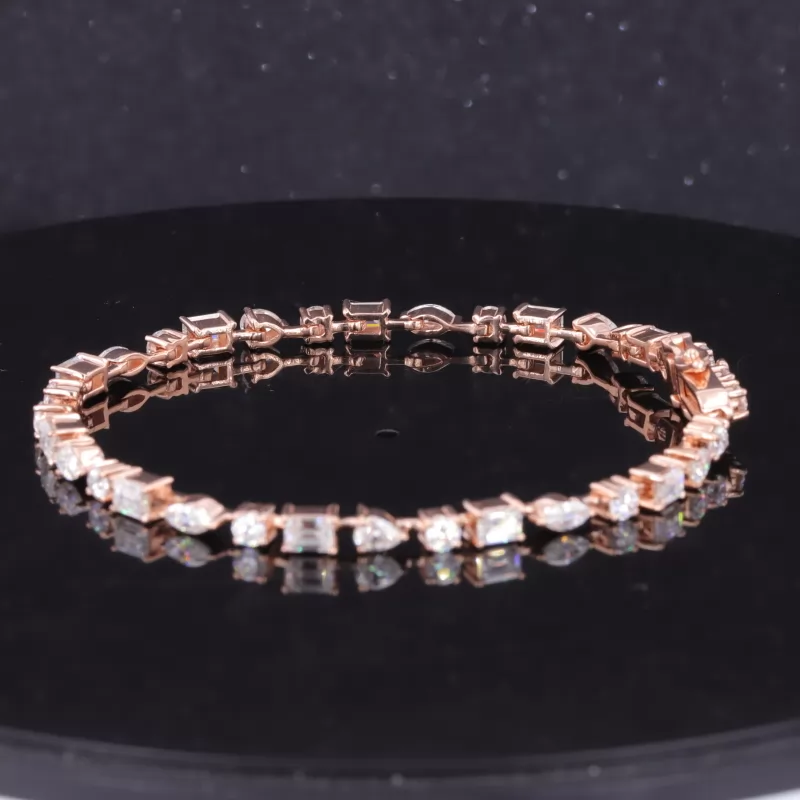 Fancy Shape Moissanite Tennis Bracelets