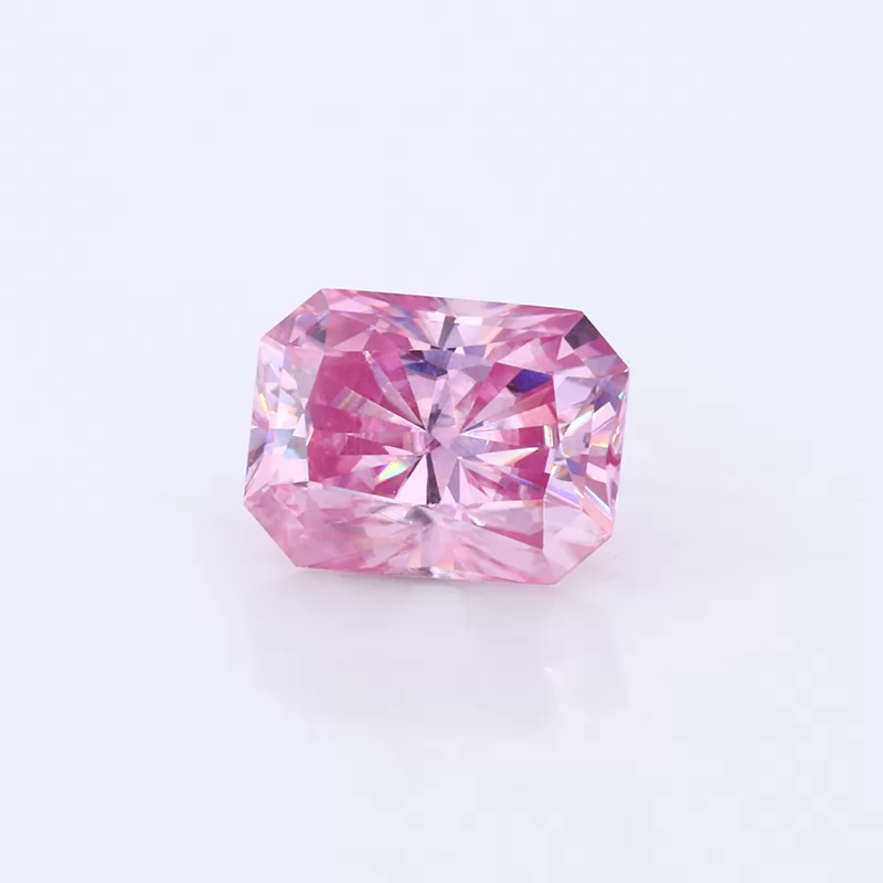 Pink Color Octagon Radiant Cut Moissanite