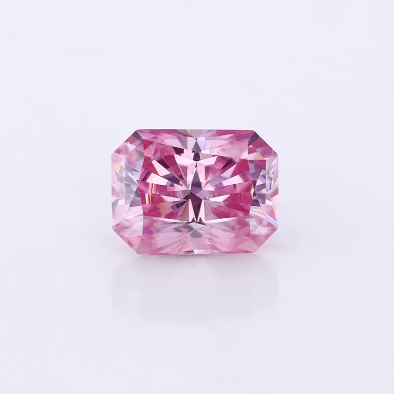 Pink Color Octagon Radiant Cut Moissanite