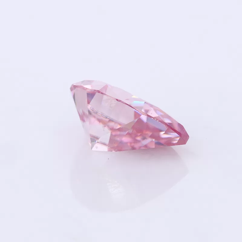 Pink Color Pear Cut Moissanite