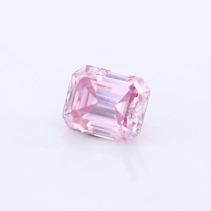 Pink Color Octagon Emerald Cut Moissanite