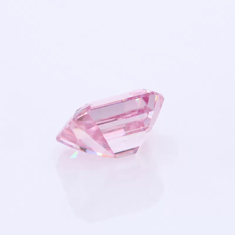 Pink Color Octagon Emerald Cut Moissanite