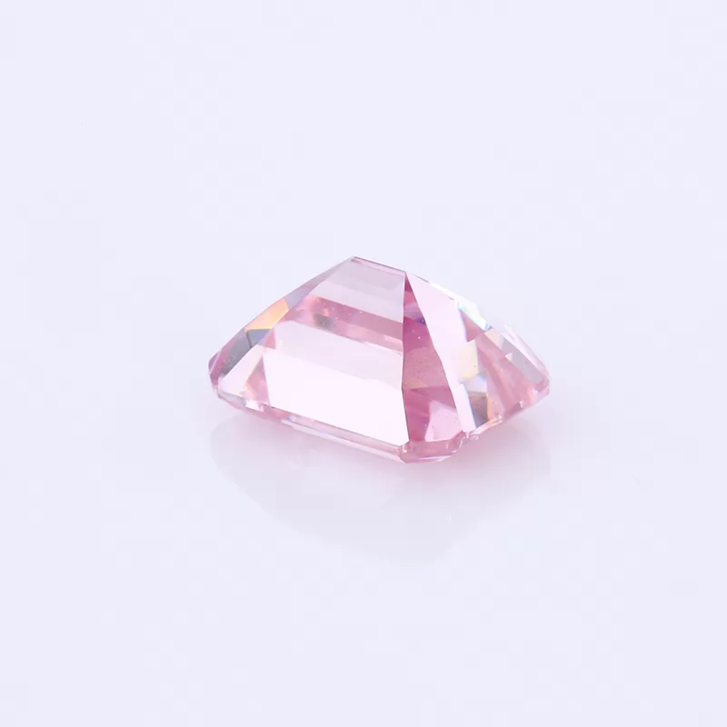 Pink Color Octagon Emerald Cut Moissanite