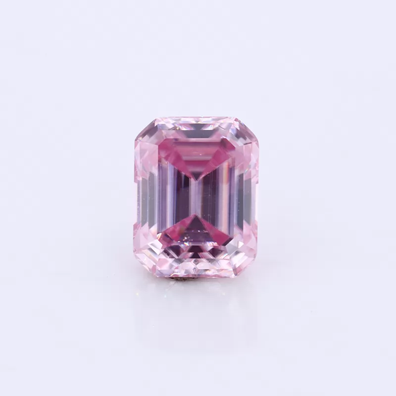 Pink Color Octagon Emerald Cut Moissanite