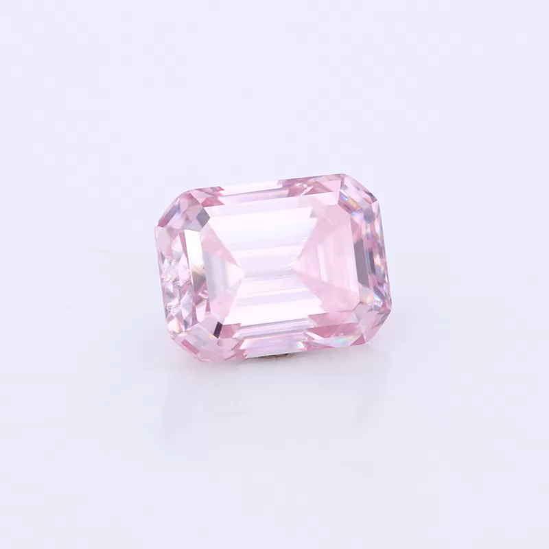 Pink Color Octagon Emerald Cut Moissanite