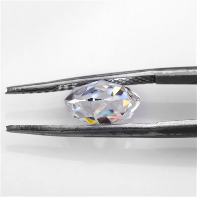 DEF Round Shape Double Rose Cut Moissanite