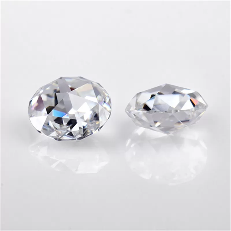 DEF Round Shape Double Rose Cut Moissanite