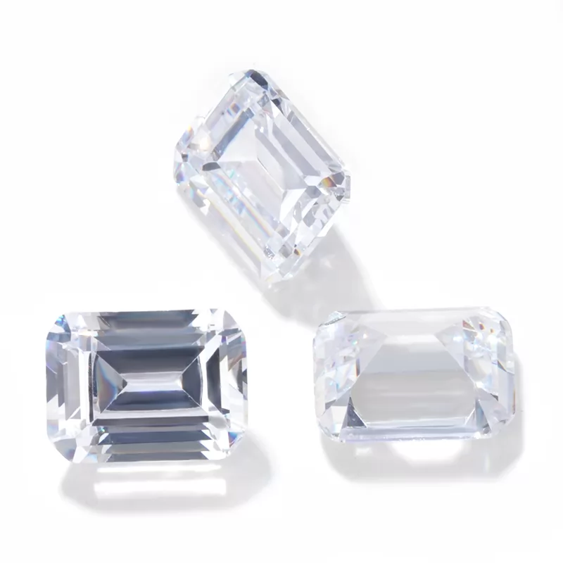 Octagon Emerald Cut Cubic Zirconia