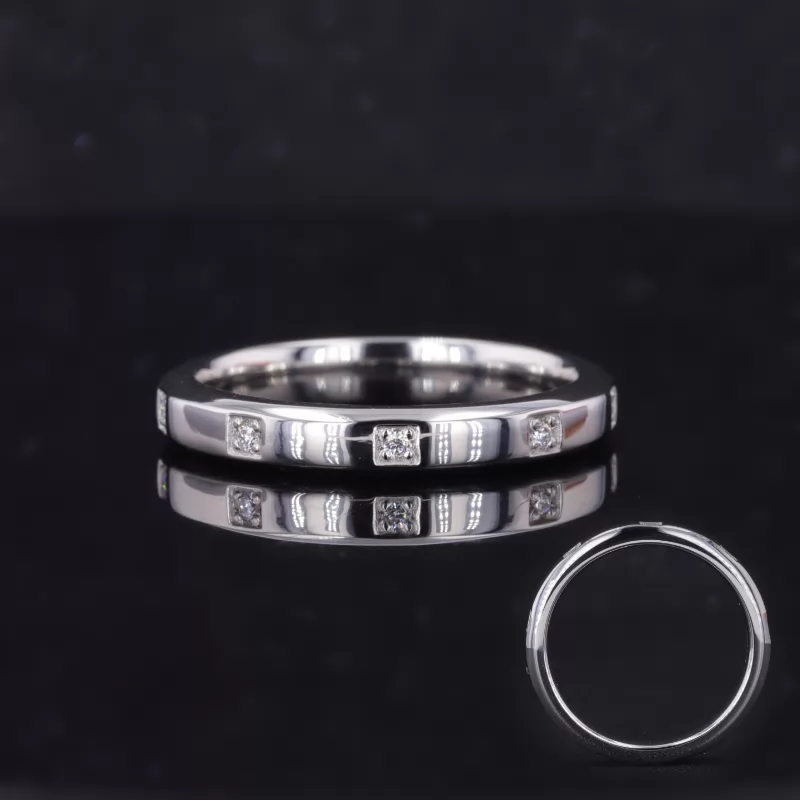 1.25mm Round Brilliant Cut Lab Grown Diamond PT950 Diamond Ring